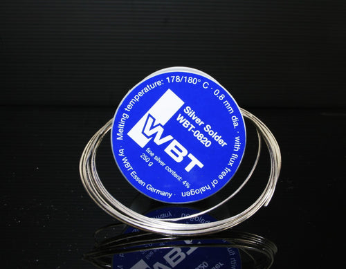 "10 feet" WBT -0820 0.8mm 4%Ag silver Solder0