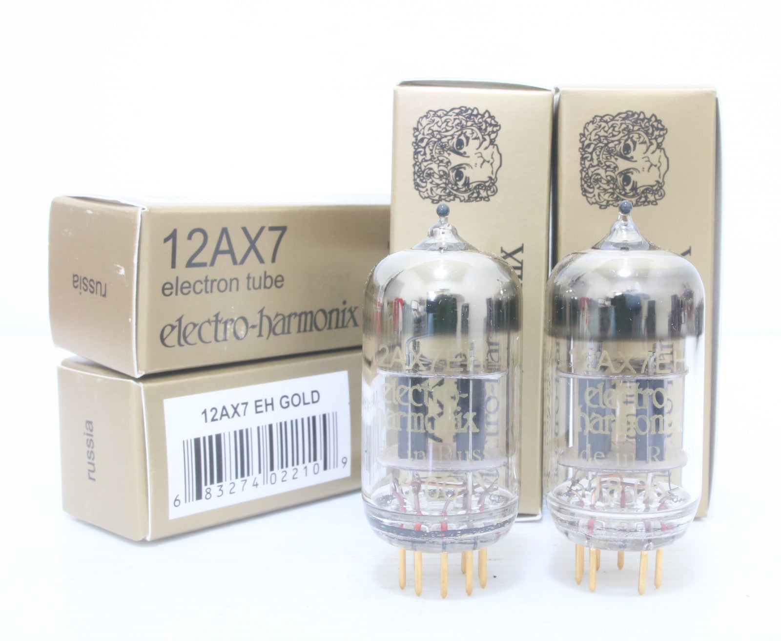  NEW Match QUAD (4pcs) 12AX7 Gold Pin Electro Harmonix Cryo Tubes ECC83 57510