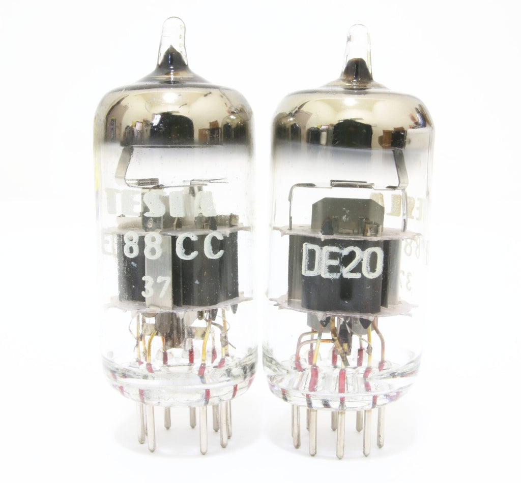  Platinum matched 1 pair 2pcs RHODIUM PINS Tesla E88CC TUBES ECC88 6DJ8 3