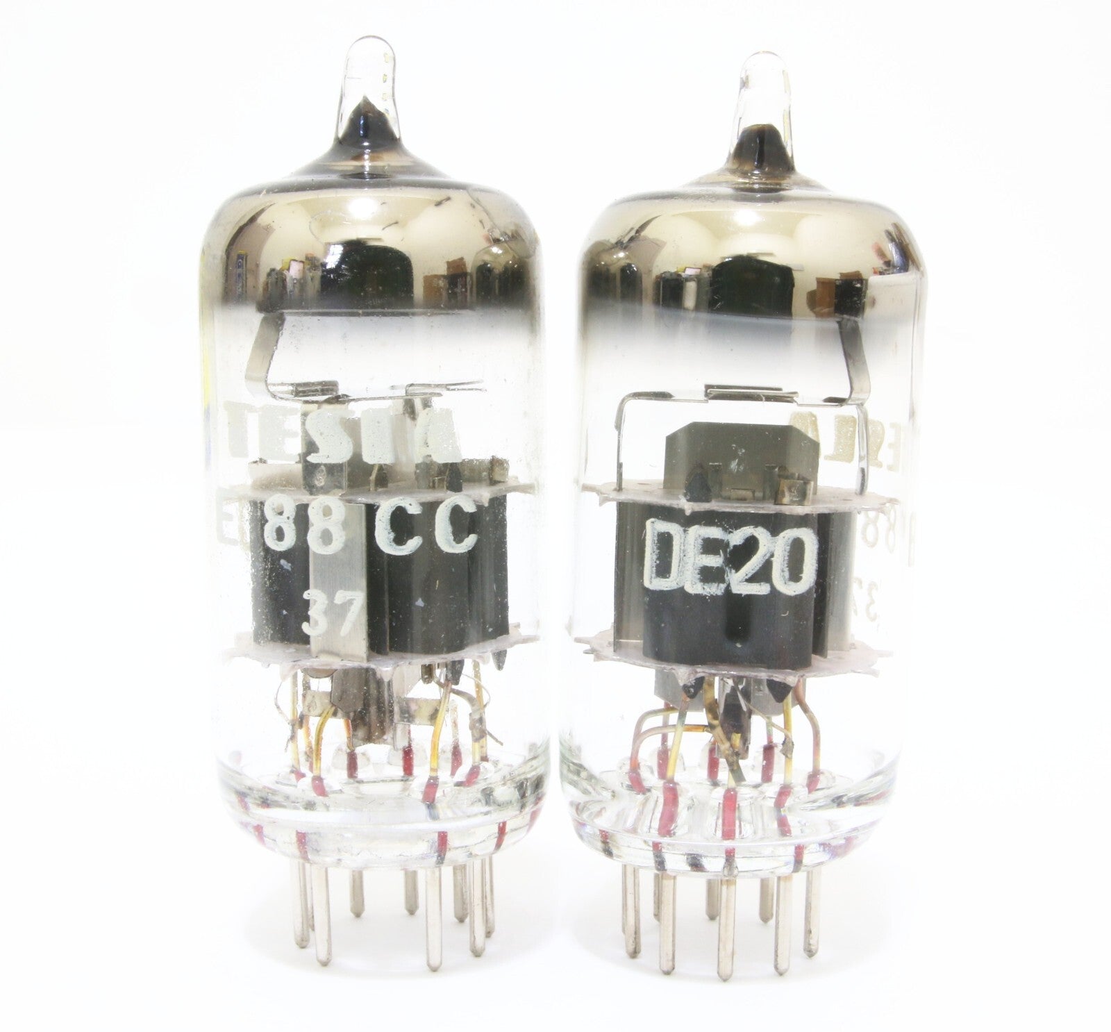  Platinum matched 1 pair 2pcs RHODIUM PINS Tesla E88CC TUBES ECC88 6DJ8 3