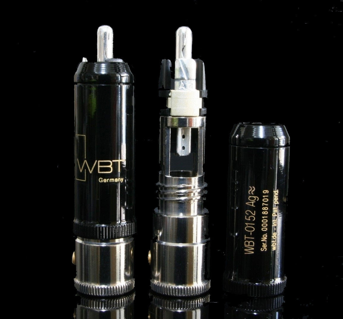  Genuine WBT 0152 0152AG silver RCA plugs connector *4pcs /1 set   3