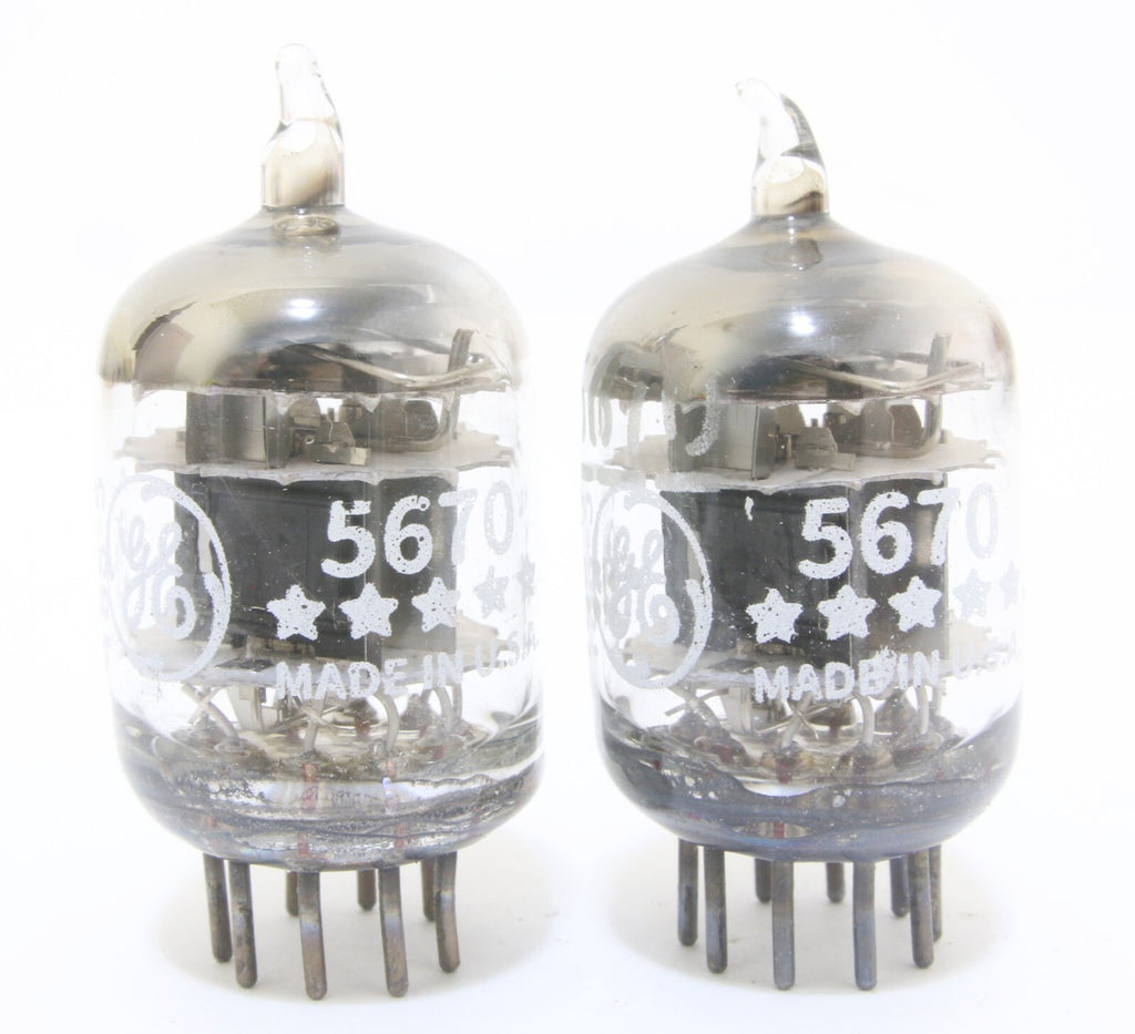 Match 1 Pair GE 5670 5 STAR 3 mica SQ getter TUBES = 2C51 396A Western Electric0