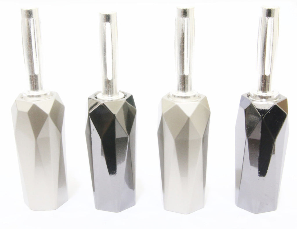 Diamond ~ Silver Plated Tellurium Copper banana Plugs connector 2 Pairs / 4pcs0