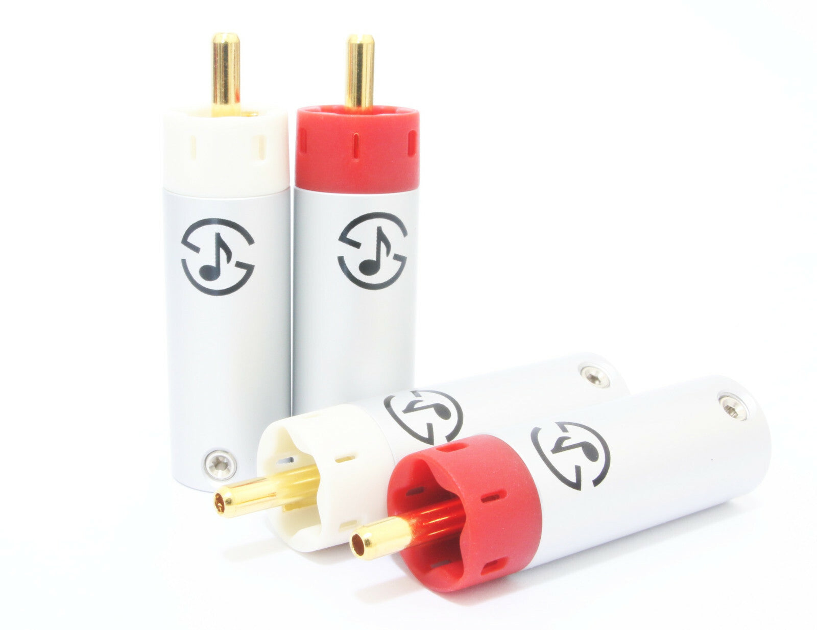 Star Line Gold Plated Tellurium Copper RCA Plug connector 4pcs 10u(mm) 8