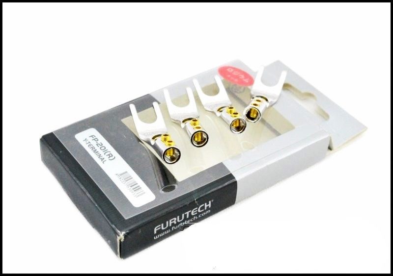 Furutech FP-201 (R) Rhodium Plated Speaker Cable Y Spade plugs Terminal *8pcs2