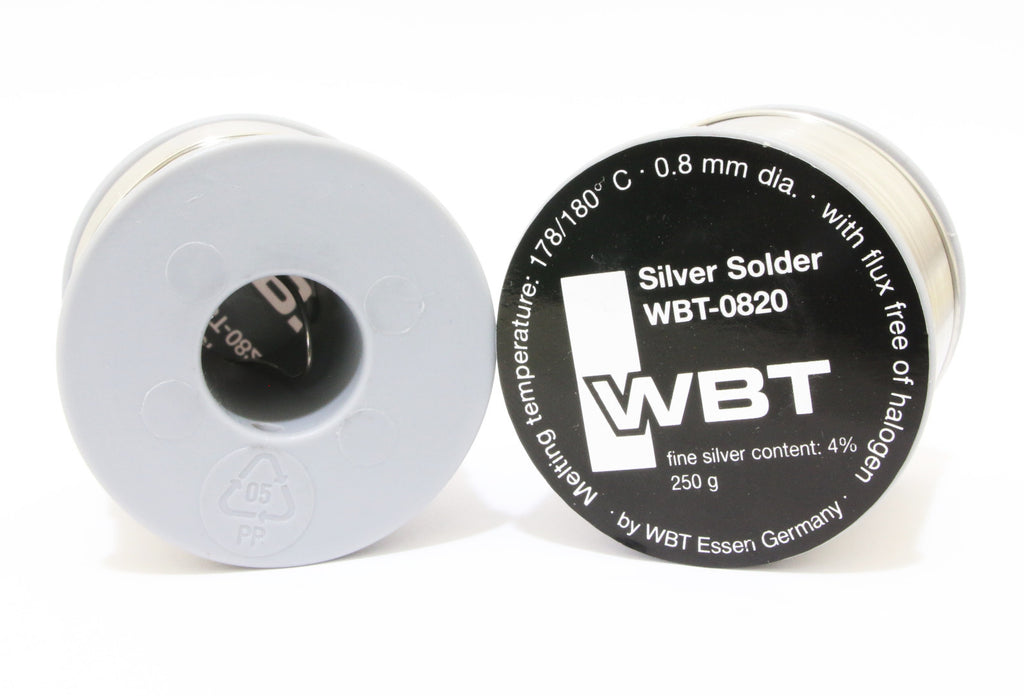 WBT -0820 /250g/ 73METER/0.8mm 4% Ag silver Solder for amplifier RCA XLR plug1