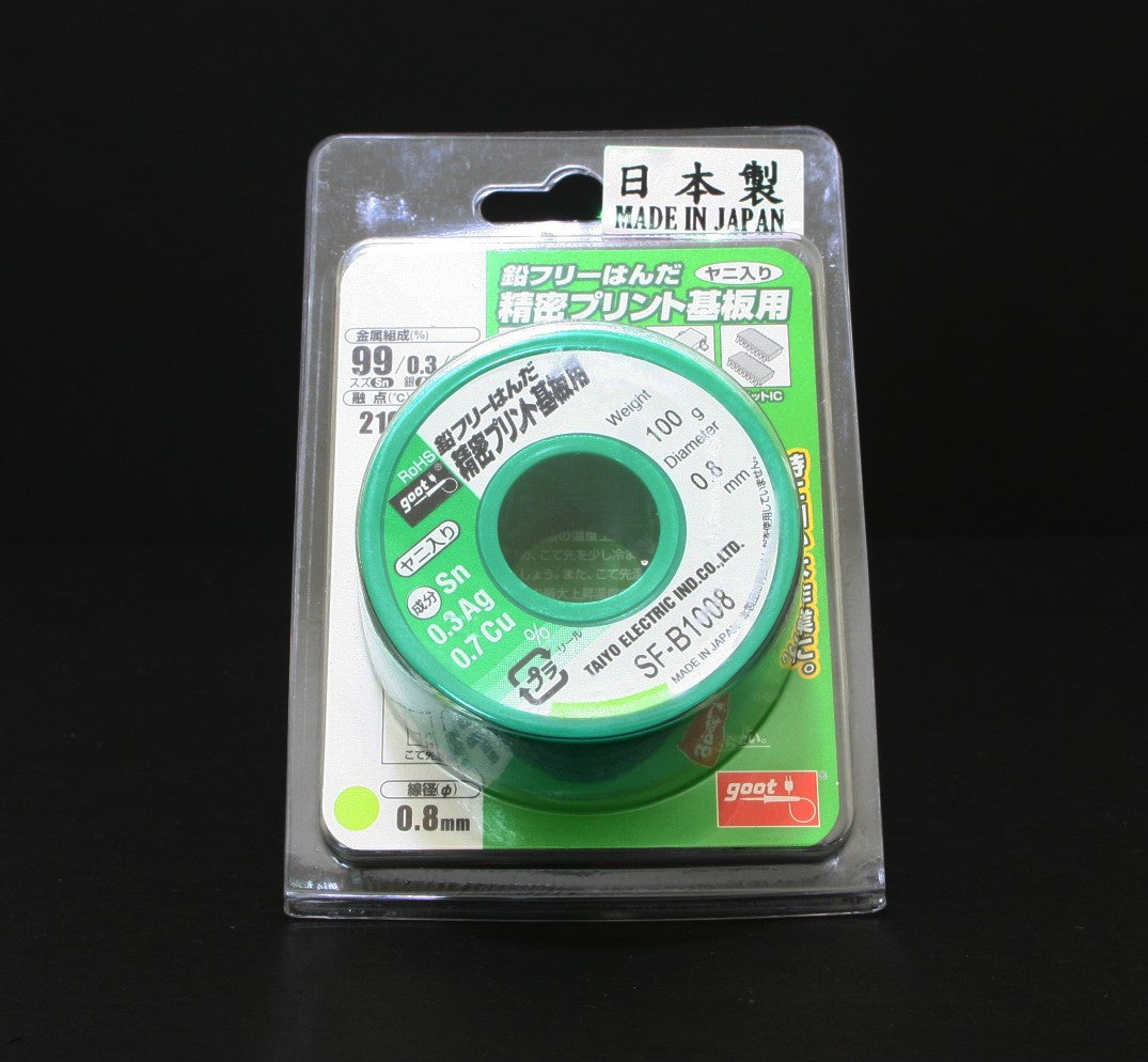 1pcs Goot 0.3% Ag Rohs Solder Japan Made 100g 0.8mm SF-B10083