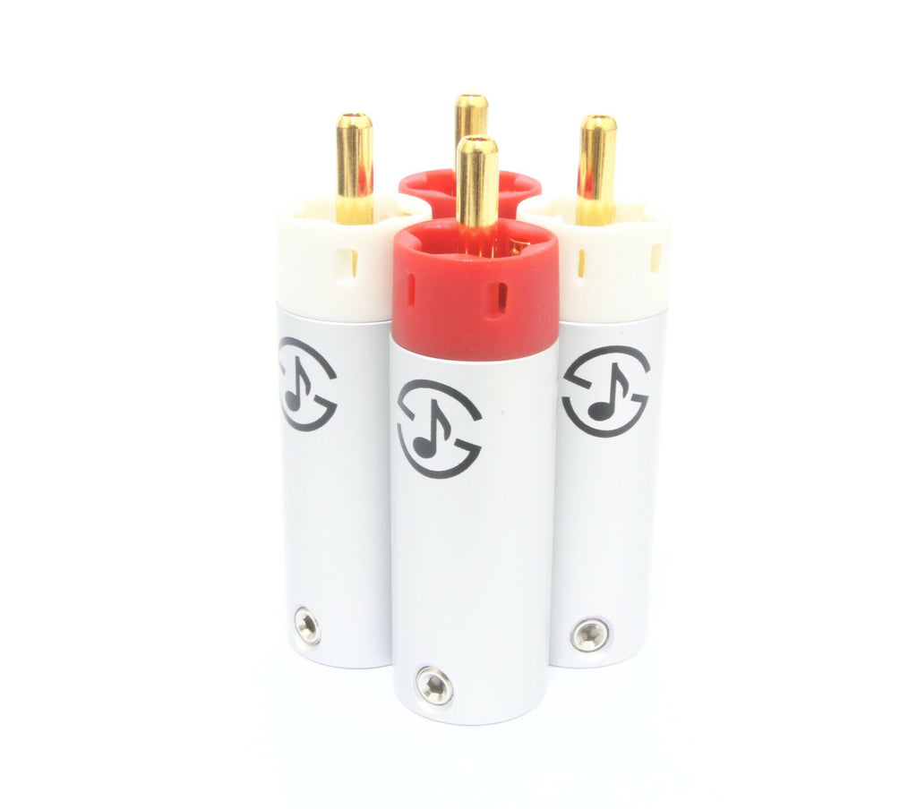 Star Line Gold Plated Tellurium Copper RCA Plug connector 4pcs 10u(mm) 3