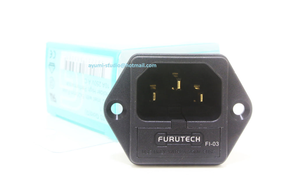 1pc FURUTECH Japan FI-03 (G) High Performance power IEC Inlet Gold plate boxed0