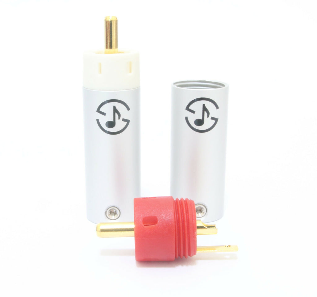 Star Line Gold Plated Tellurium Copper RCA Plug connector 4pcs 10u(mm) 5