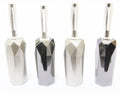 8pcs Diamond ~ Silver Plated Tellurium Copper banana Plugs connector 4Pairs 0