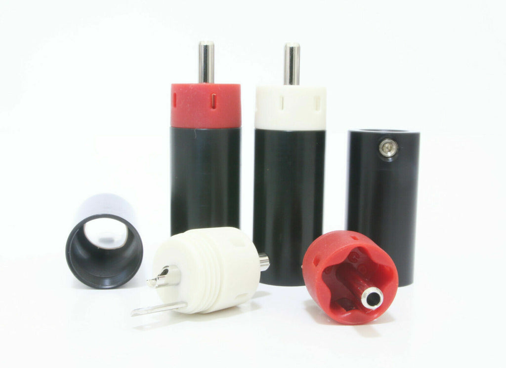 Star Line Tellurium RCA Plugs connectors 2 Pair 4pcs Cu/Ag/Au/Rh Four-layer4
