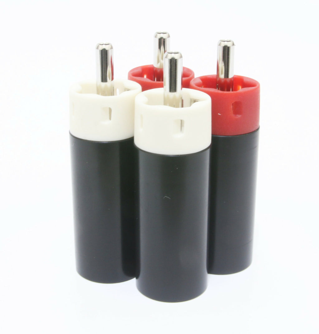 Star Line  Rhodium Plated Tellurium Copper RCA Plug 2 Pairs / 4pcs (Not copy)0