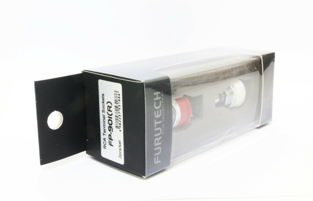 Genuine Furutech RCA connector SOCKET plug FP-901 (R) Rhodium plated 2pc boxed R2