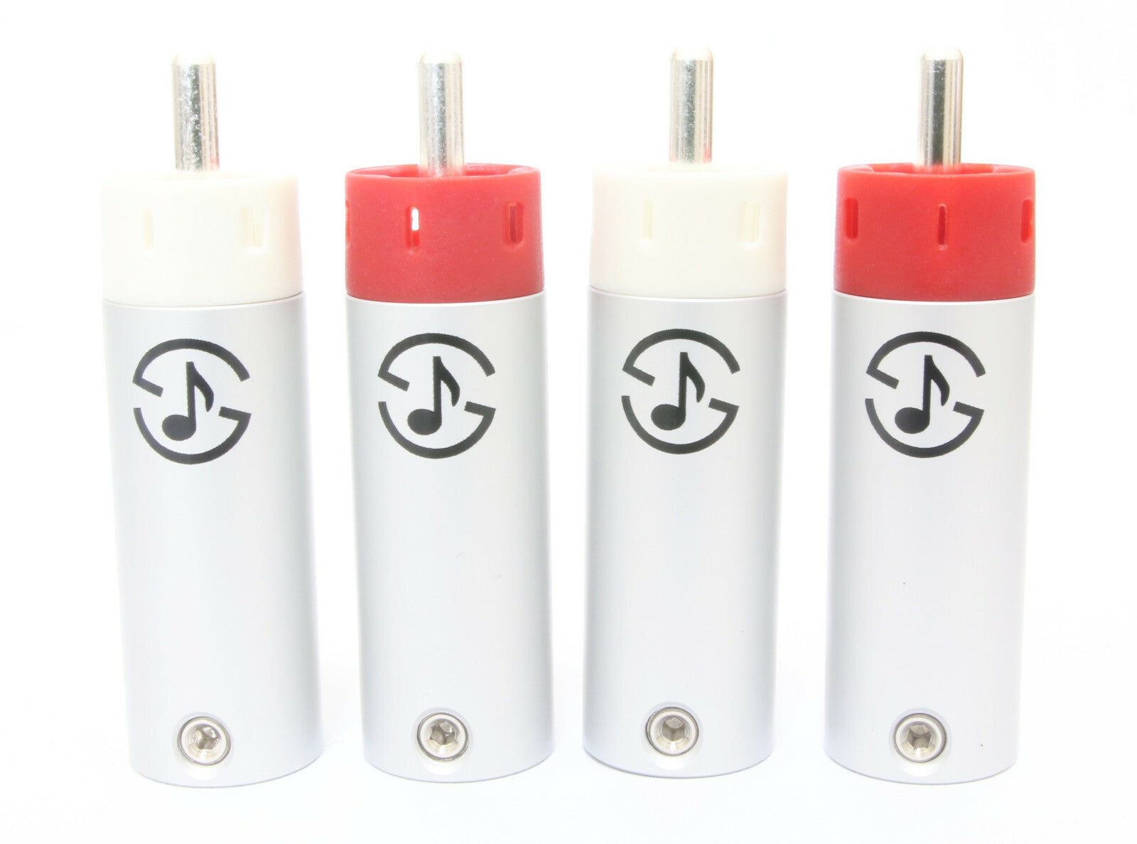 Pure Silver  Star Line RCA Plugs connectors 4pcs for cable0