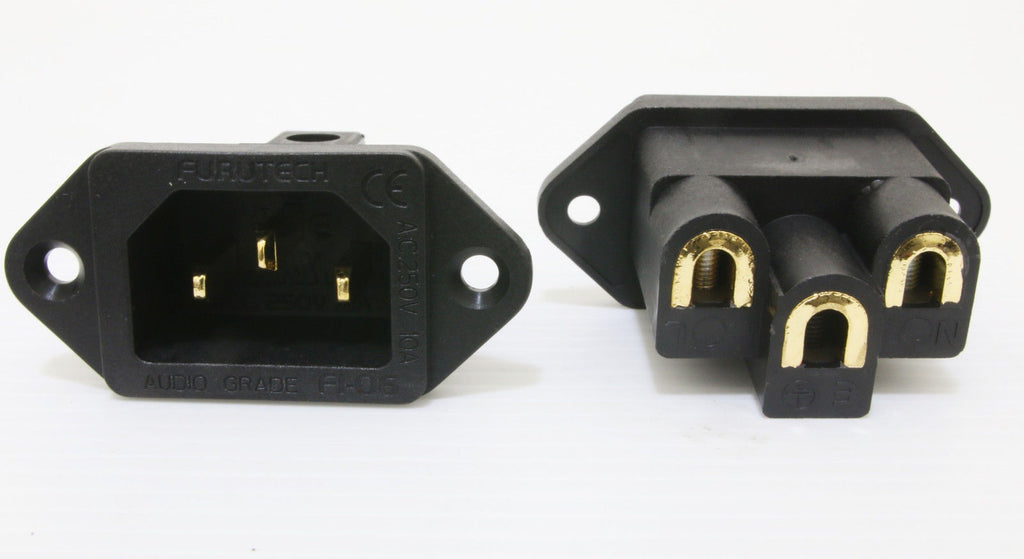 Genuine 1pcs FURUTECH Japan FI-06(G) High Performance power IEC Inlet Gold plate2