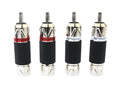 4x GF-RHO023R Rhodium Plated RCA Phono Audio Plug Connector Jack0