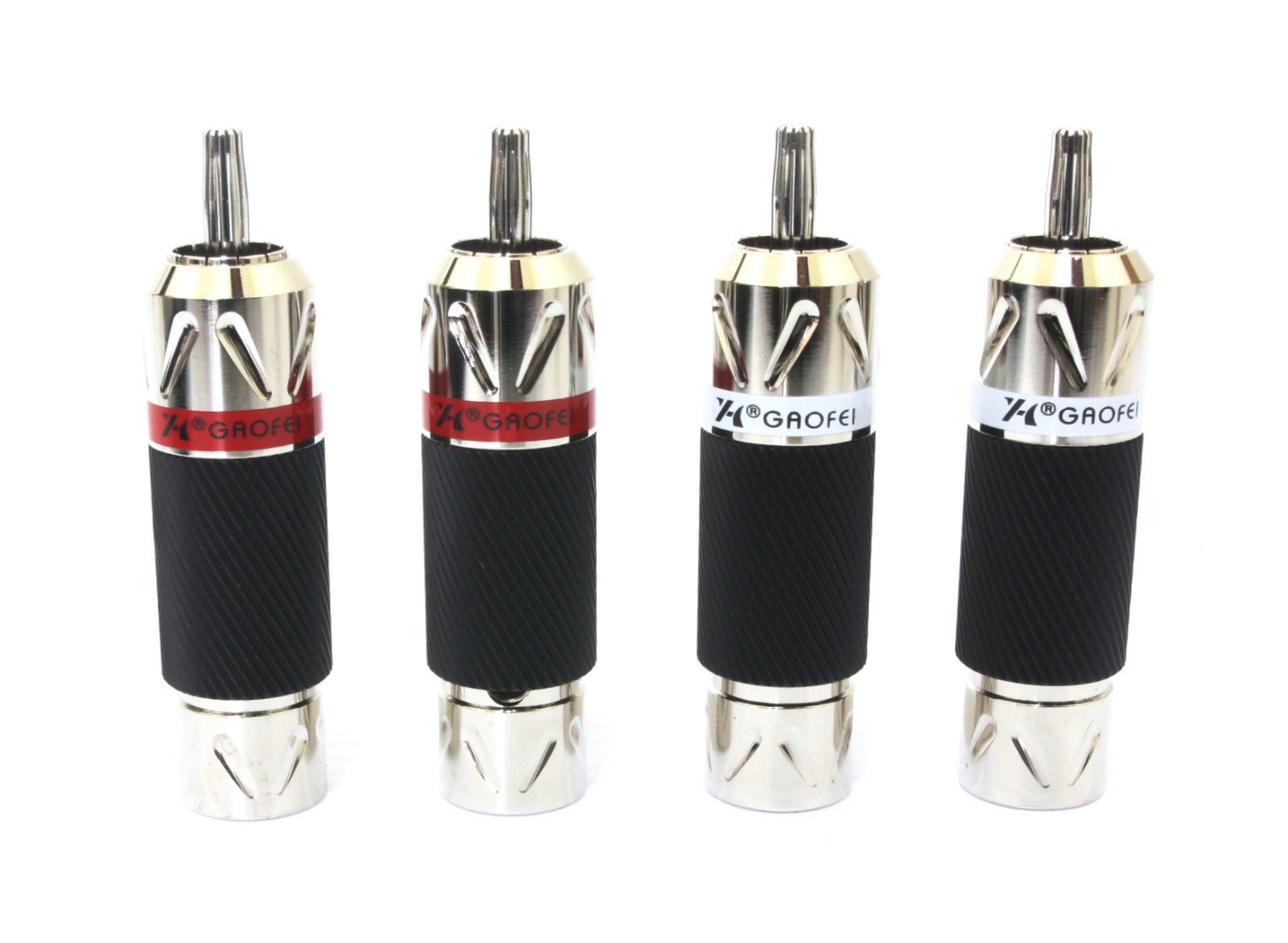 4x GF-RHO023R Rhodium Plated RCA Phono Audio Plug Connector Jack0