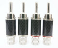 Carbon Housing Rhodium Plated speaker Banana plug connector 4pcs MIT0