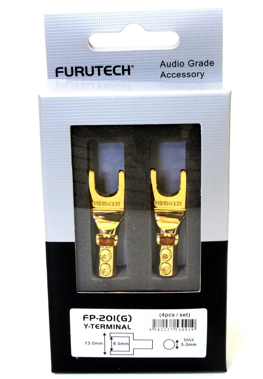 Furutech FP-201 (G) GOLD Plated Speaker Cable Y Spade plugs Terminal *4pcs0