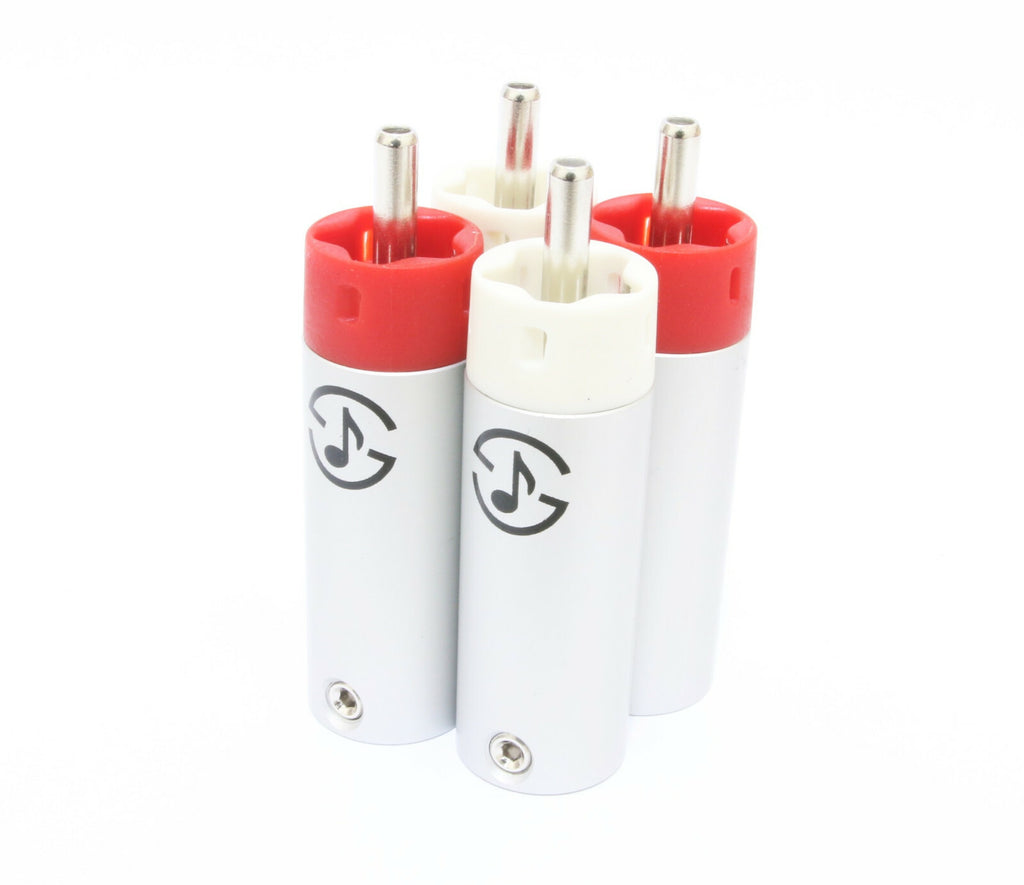 Three-layer plated Star Line Tellurium Copper RCA Plugs connectors 2 Pair 4pcs 5