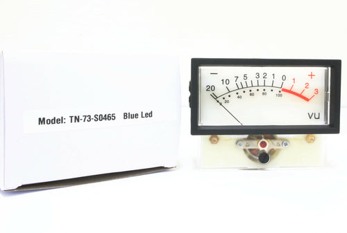 20pc Panel VU Meter TN-73 0dB=0.8VAC size=76x59x41mm Blue LED  NISSEI0