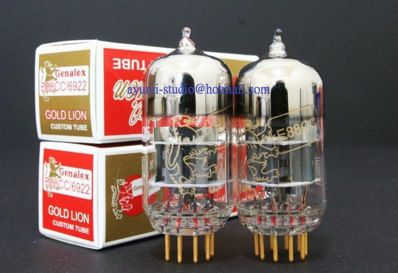 New Match QUAD 4pcs Genalex Gold Lion E88CC Tube ECC88 6922 6DJ8 Cryo version0