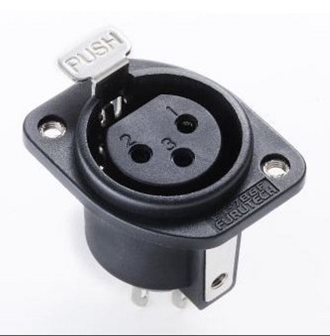Genuine Furutech FT-786F (R) Rhodium Plated XLR Female socket *12