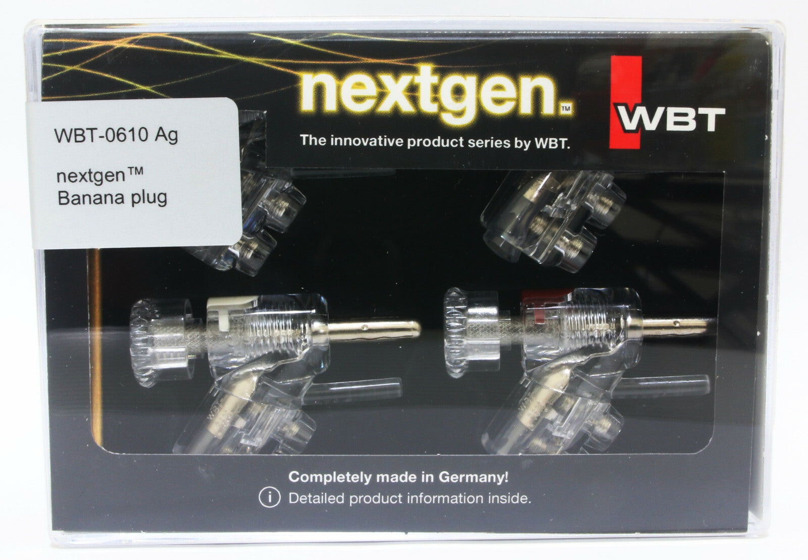 WBT 0610ag 0610 silver red white Banana connector plug *4pcs /1set  1