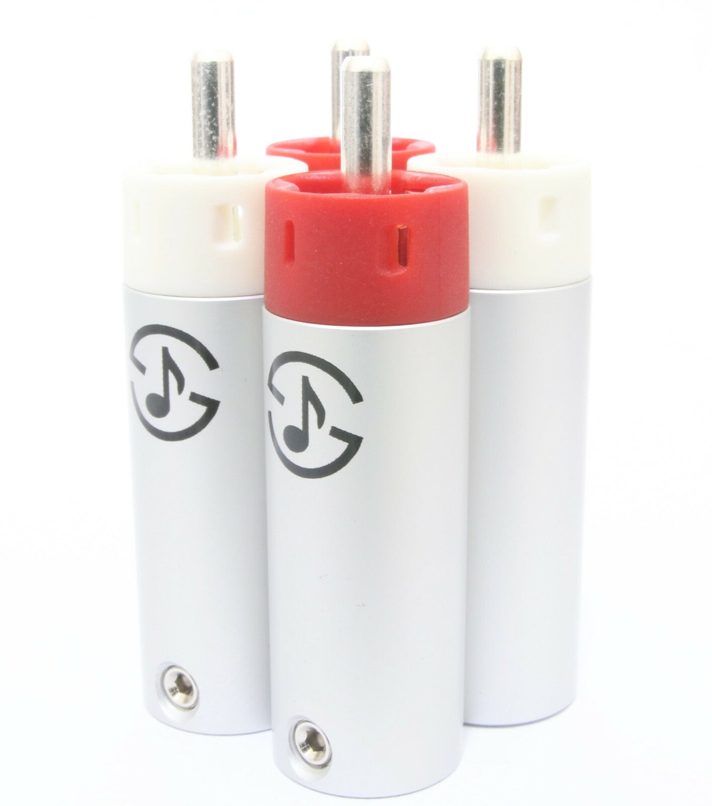 Pure Silver  Star Line RCA Plugs connectors 4pcs for cable4
