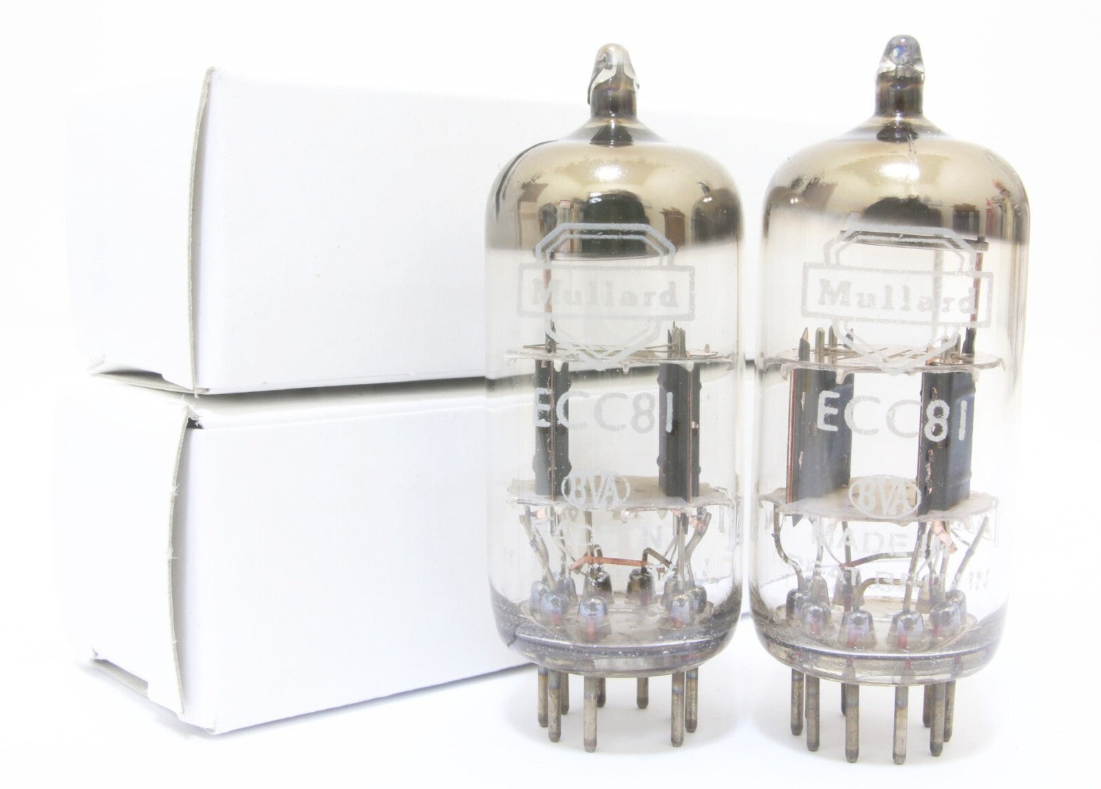 Cryo treatment PLATINUM NOS Match 1 pair MULLARD  ECC81 TUBE 12AT7  amplifier 3