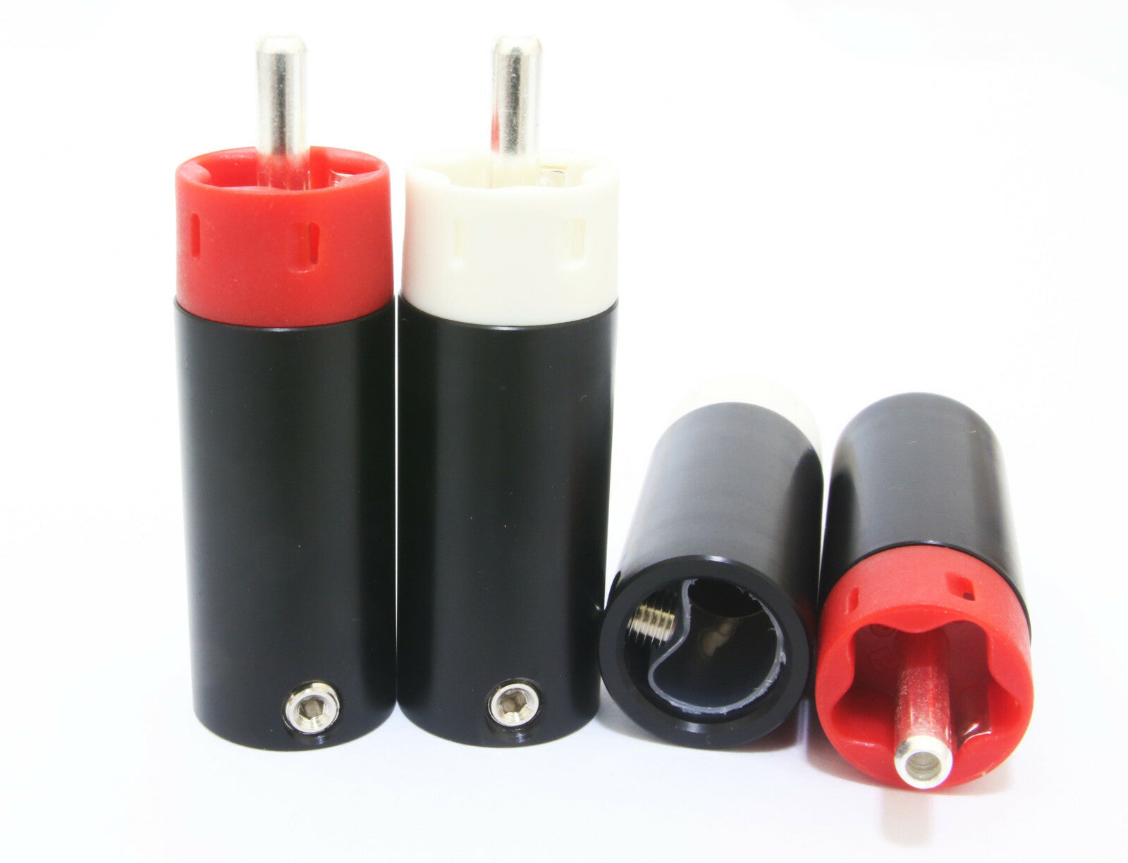 Dia:10mm Star Line Silver Plated Tellurium RCA Plug connector 4pc POM4