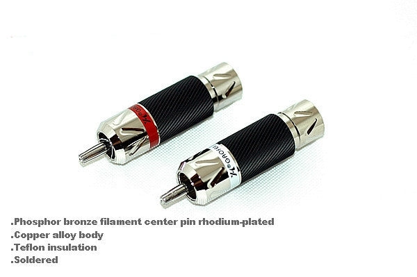 4x GF-RHO023R Rhodium Plated RCA Phono Audio Plug Connector Jack2