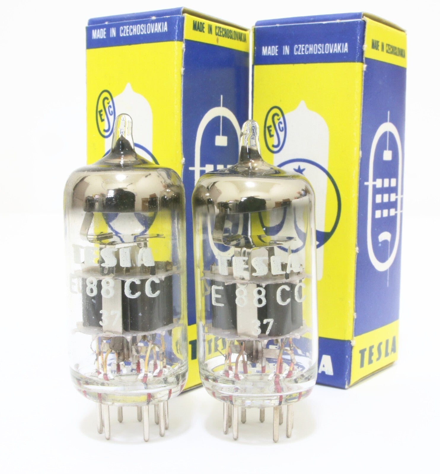Platinum matched 1 pair 2pcs  Tesla E88CC Vacuum TUBES ECC88 6DJ8 53#1