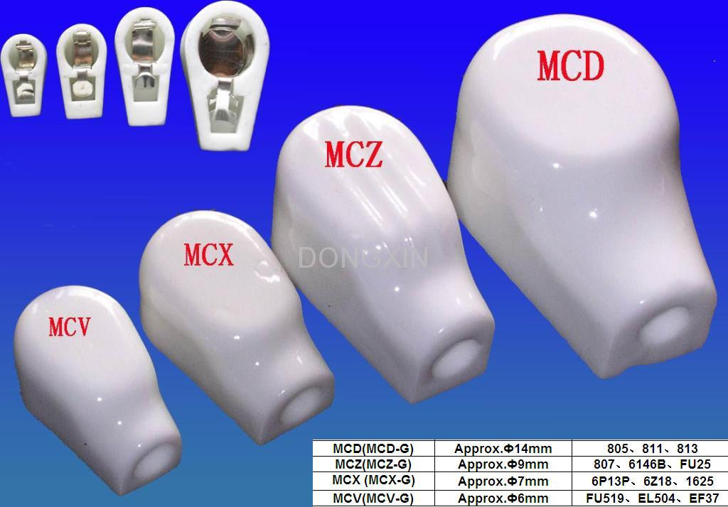 MCV-G GOLD Caps 6J7 EF37 6F8G 12E1 CV450 EL38 sockets (4 pcs) 1