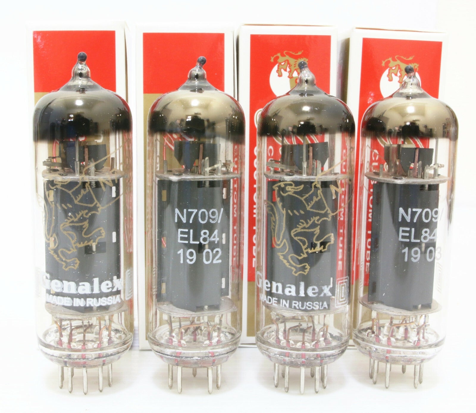 Cryo  Foctory Match QUAD 4PCS Gold lion EL84 6BQ5 tubes1