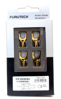 2Box 8pc FURUTECH Japan FP-203(G) FP-203 Y Speaker Terminal Spade Male Connector0
