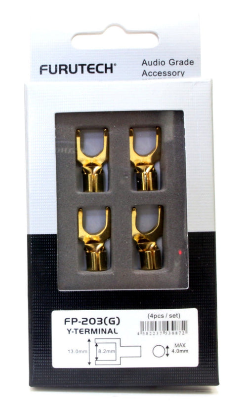 2Box 8pc FURUTECH Japan FP-203(G) FP-203 Y Speaker Terminal Spade Male Connector0