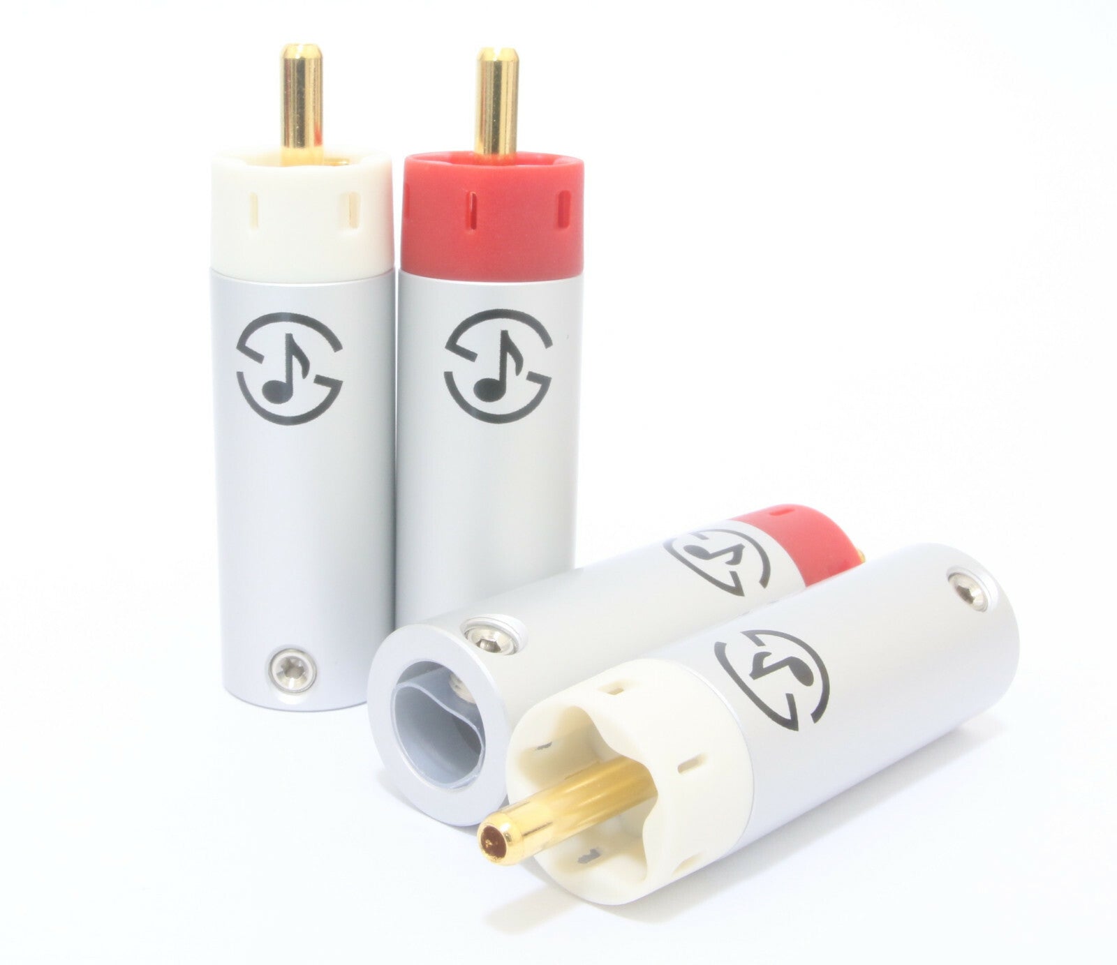 Star Line Gold Plated Tellurium Copper RCA Plug connector 4pcs 10u(mm) 4