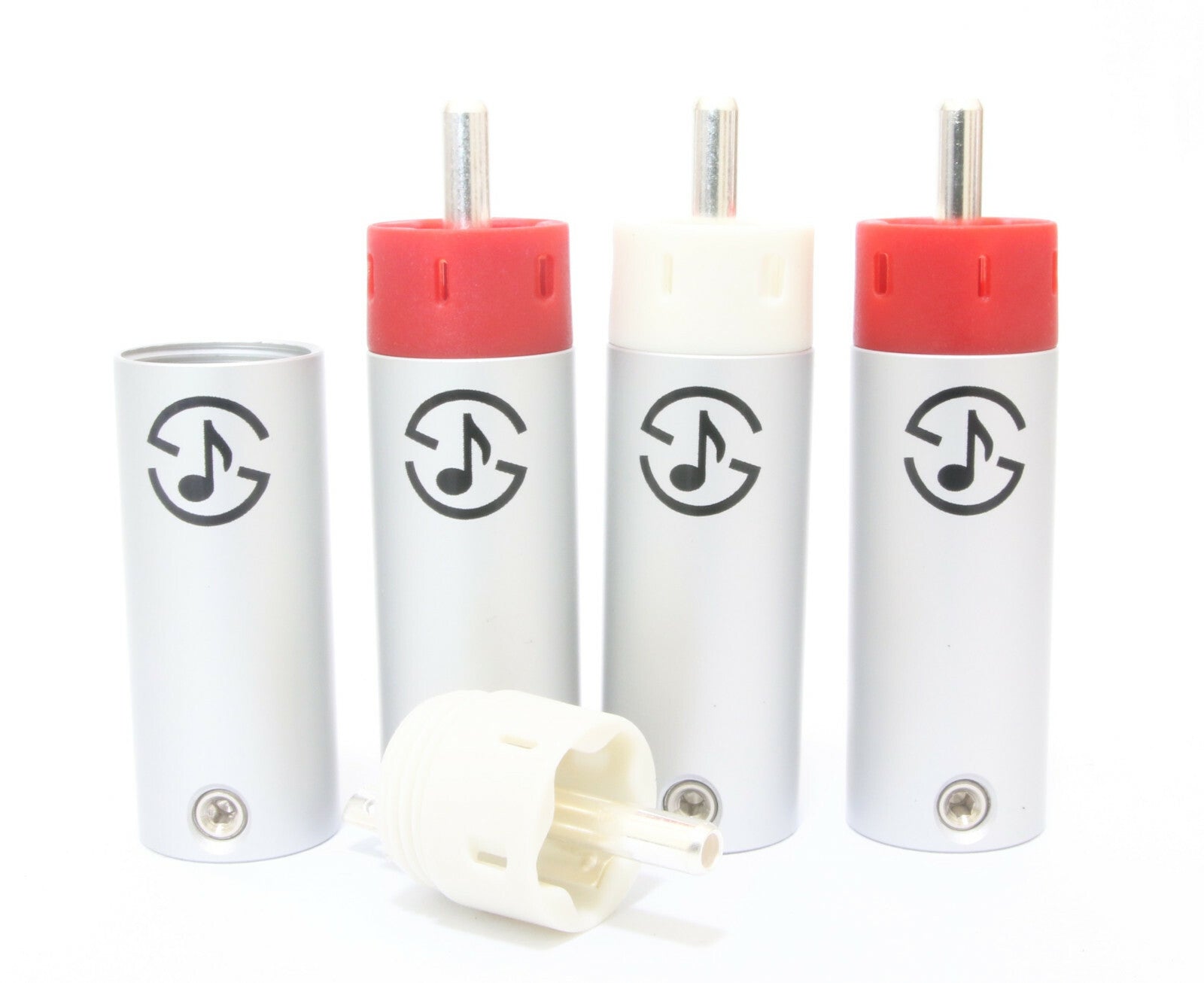 Pure Silver  Star Line RCA Plugs connectors 4pcs for cable2