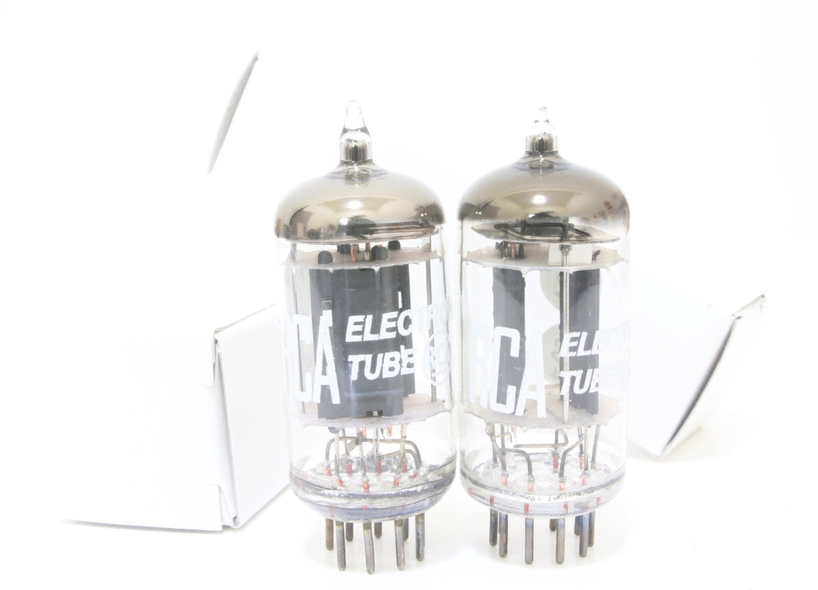 NOS Match 1 pair RCA 3 mica gray plate 12AV7 5965 E180CC tube0
