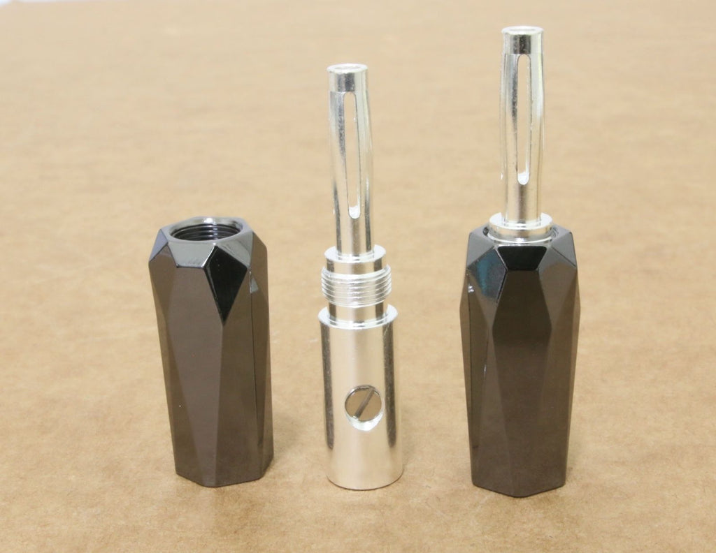 Diamond ~ Silver Plated Tellurium Copper banana Plugs connector 2 Pairs / 4pcs6