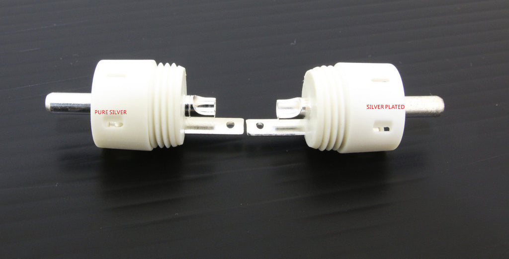 Pure Silver  Star Line RCA Plugs connectors 4pcs for cable3
