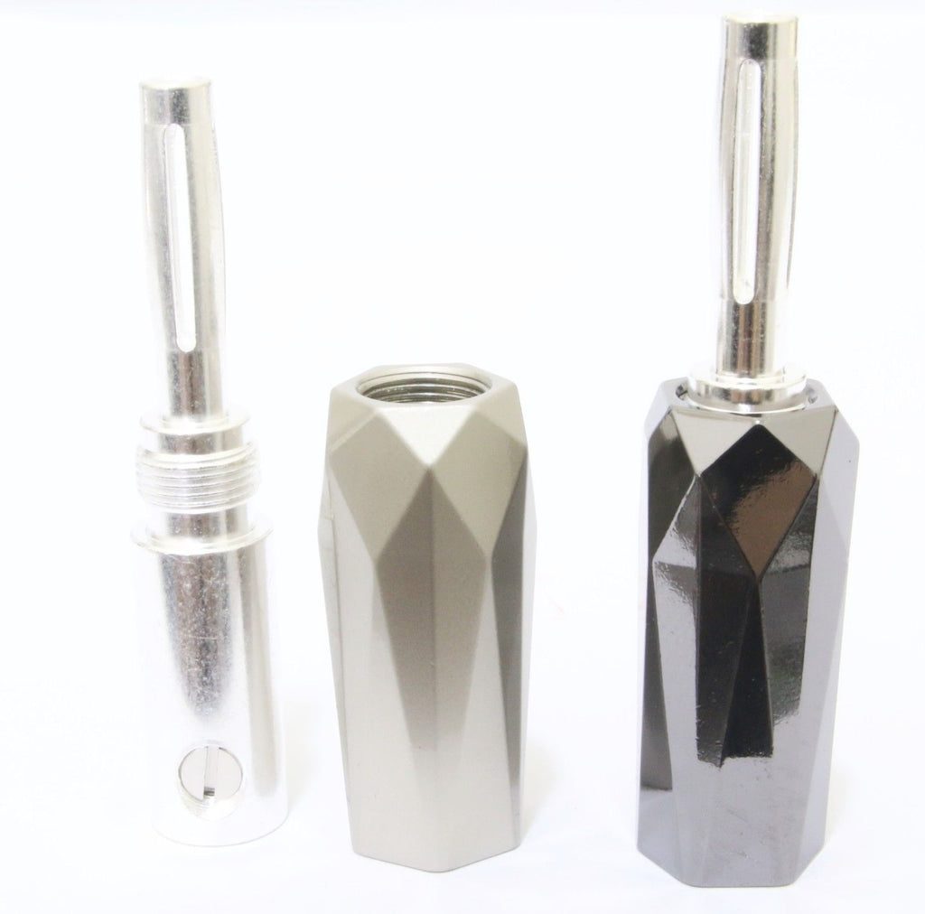 Diamond ~ Silver Plated Tellurium Copper banana Plugs connector 2 Pairs / 4pcs1