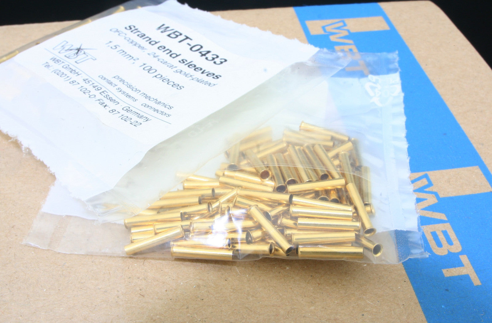 WBT 0433 Crimp Sleeves Cable End 1.5mm AWG15 (Pack of 100)0