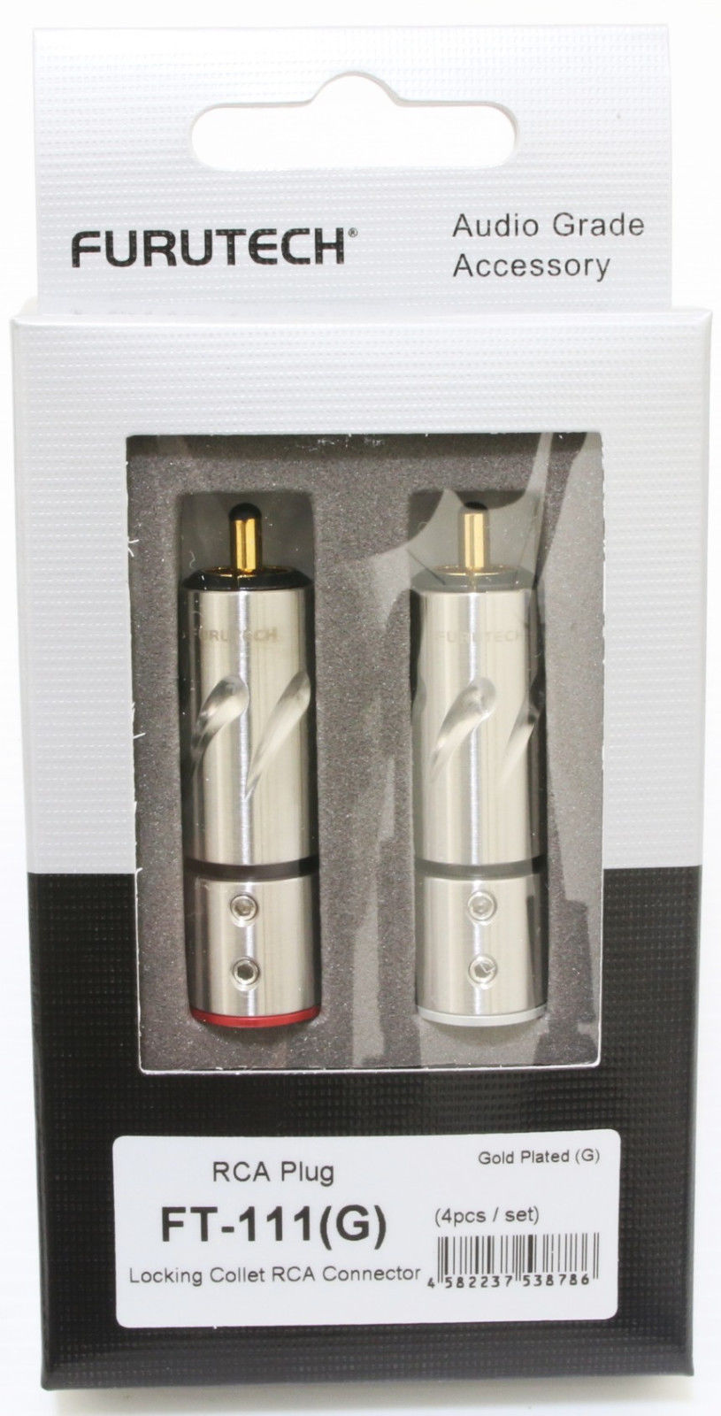 Genuine Furutech RCA Plug FT-111 (G) Gold Plated 4pcs Audio Connector0