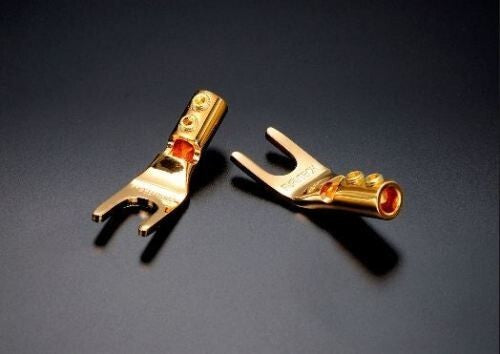 Furutech FP-201 (G) GOLD Plated Speaker Cable Y Spade plugs Terminal *4pcs1