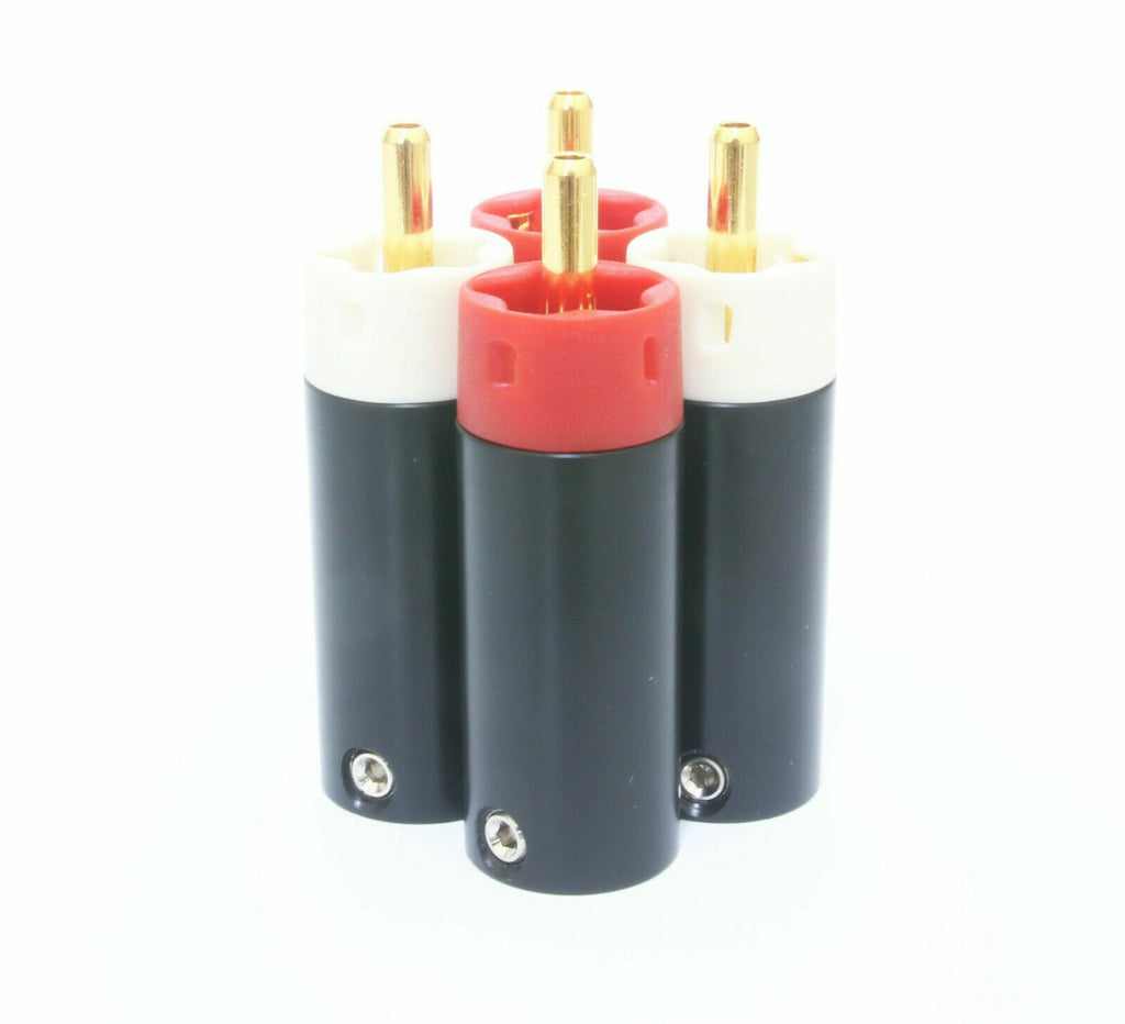 Star Line Gold Plated 10u Tellurium Copper RCA Plug connector 100pcs/50pairs 4