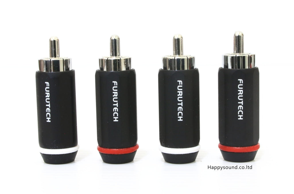 GENUINE 4pcs FURUTECH Japan FP-126(R) RCA Connector plug Rhodium  FP-1260