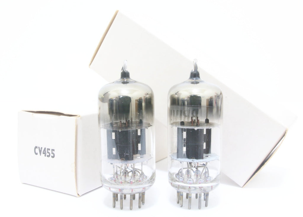NOS Match 1 pair BRIMAR ECC81 12AT7 TUBES Carbon Black plate for amplifier #71
